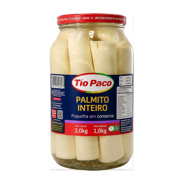 Palmito de Pupunha Inteiro