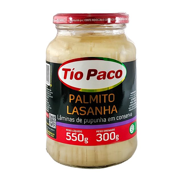 Palmito de Pupunha em Lâmina Para Lasanha